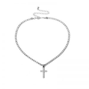 Cross Short Clavicle Necklace