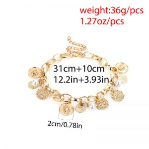 Flower plate imitation pearl necklace