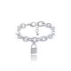 Geometric contrasting thick chain set bracelet