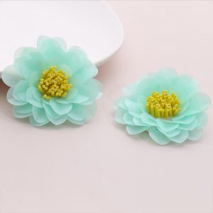 Handmade flower tassel earrings