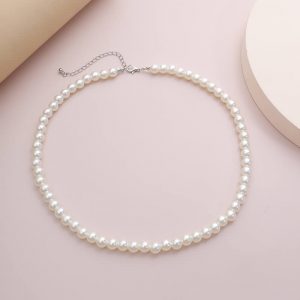 Imitation pearl handmade necklace