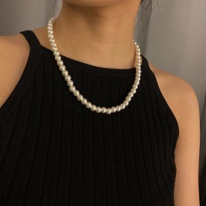 Imitation pearl handmade necklace