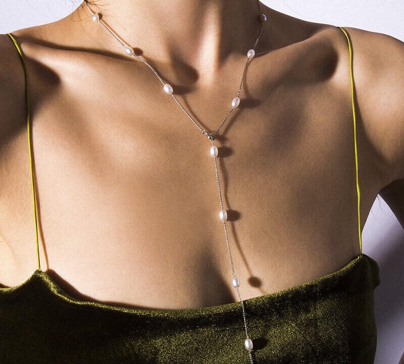 Long Chain Clavicle Necklace