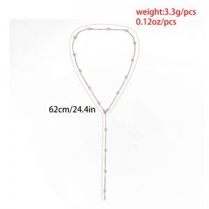 Long Chain Clavicle Necklace