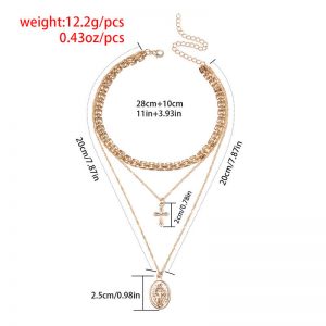 Madonna Cross Pendant Necklace