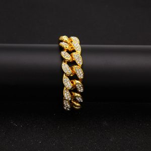 Men's large gold chain bracelet