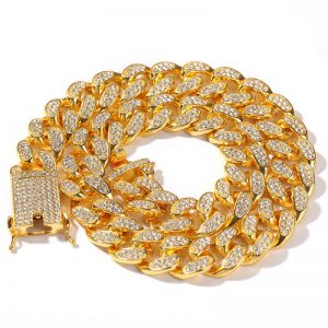 Men's large gold chain bracelet