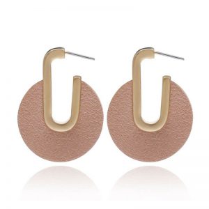 Metal U-shaped punk geometric stud earrings