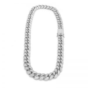 Micro-inlaid zircon Cuban chain high-end