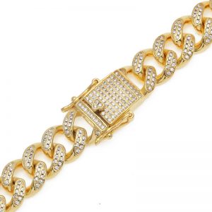 Micro-set zircon Cuban chain