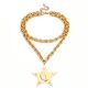 Multi-Layer Necklace Star Pattern Chain Necklace Accessory