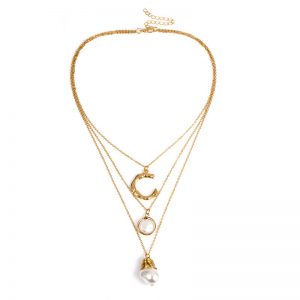 Multilayer pendant necklace