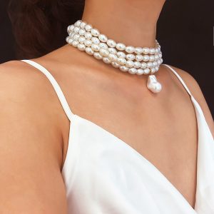 Pearl necklace multilayer