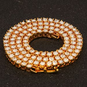 Rhinestone Golden Silver Necklace