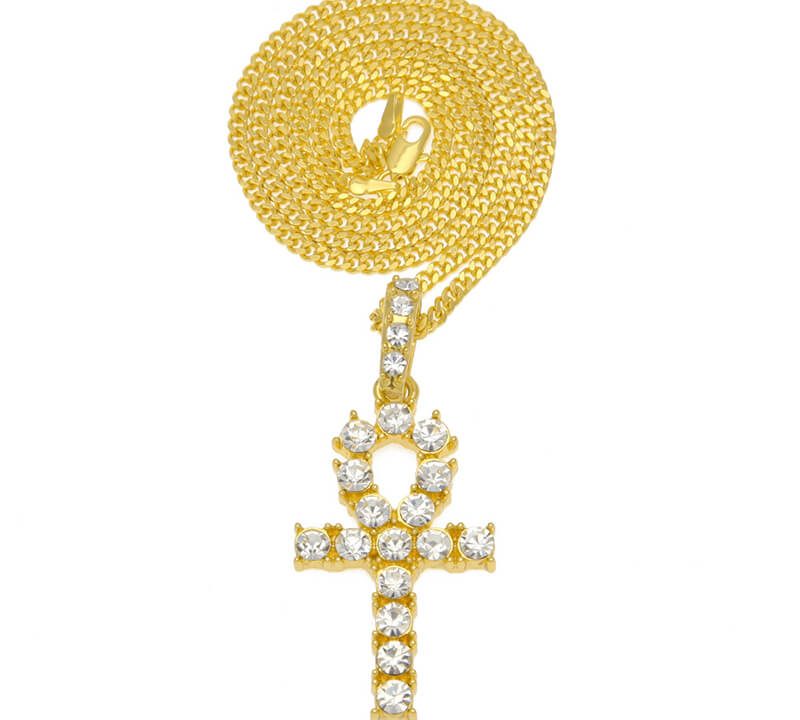 Rhinestone Key Pendant