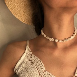 Rice bead clavicular choker