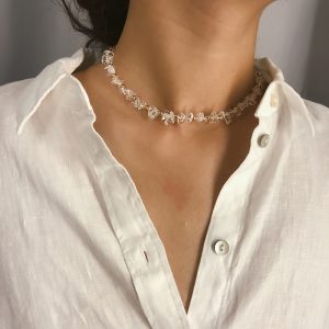 Rice bead clavicular choker