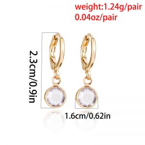 Round zircon ear clip