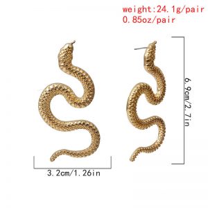 Serpentine Long Stud Earrings