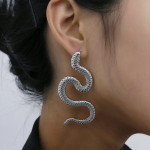 Serpentine Long Stud Earrings