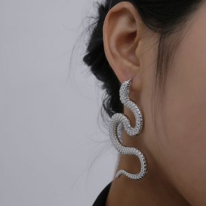 Serpentine Long Stud Earrings