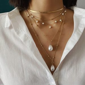 Waterdrop Pearl Pendant Necklace