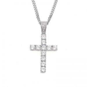 Zircon cross pendant