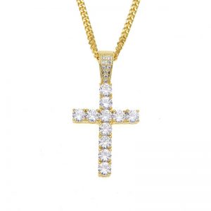 Zircon cross pendant 