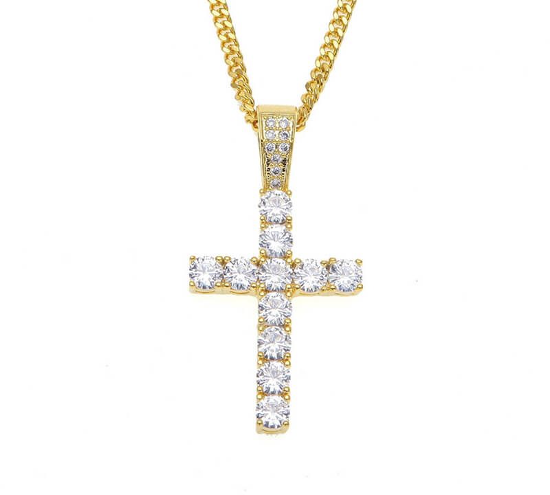 Zircon cross pendant