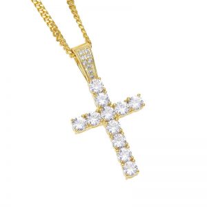 Zircon cross pendant