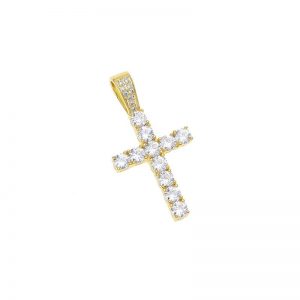 Zircon cross pendant