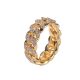 zircon electroplated real gold ring