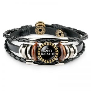 BLACK LIVES MATTER time gem leather bracelet