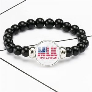 Black Lives Matter protests beaded retractable bracelet