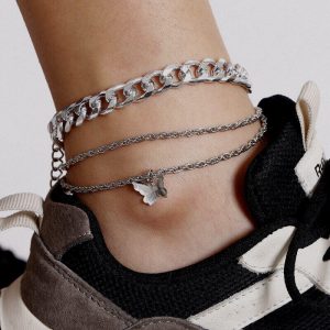 Butterfly anklet Butterfly combination anklet