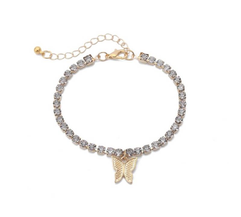 Butterfly pendant bracelet