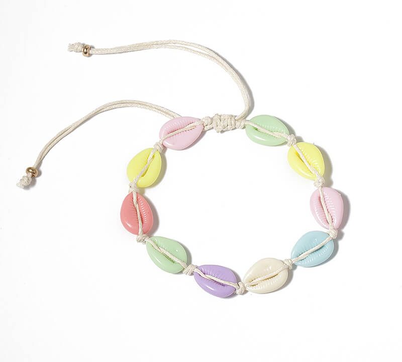 Color anklet seashell anklet