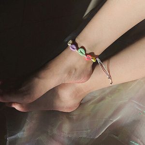 Color anklet seashell anklet