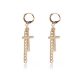 Cross earrings tassel chain stitching earrings