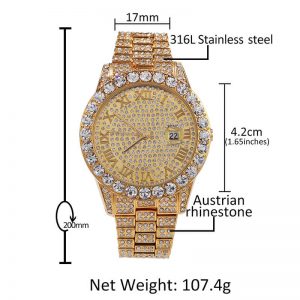 Full diamond watch waterproof quartz watch