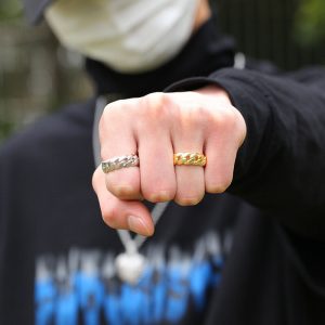 Hip hop couple ring