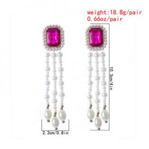 Imitation pearl earrings