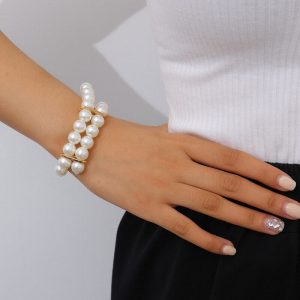 Imitation pearl multi-layer bracelet