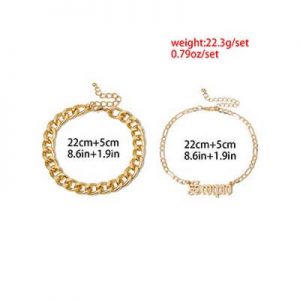 Letter anklet Letter hollow anklet