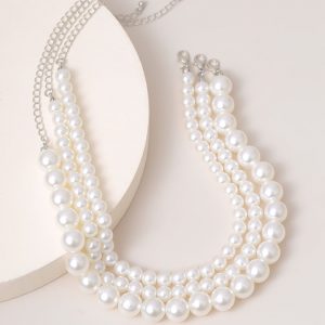 Multi-layer pearl necklace