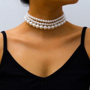 Multi-layer pearl necklace