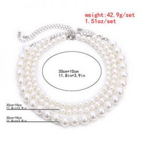 Multi-layer pearl necklace