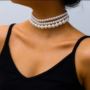 Multi-layer pearl necklace