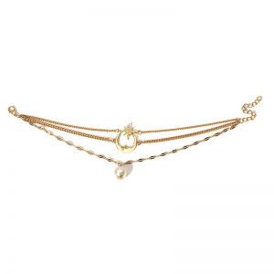 Pearl Anklet Simple Moon Star Anklet