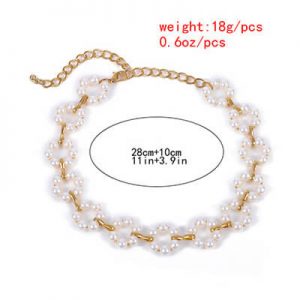 Pearl inlaid necklace Clavicle chain